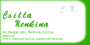 csilla menkina business card